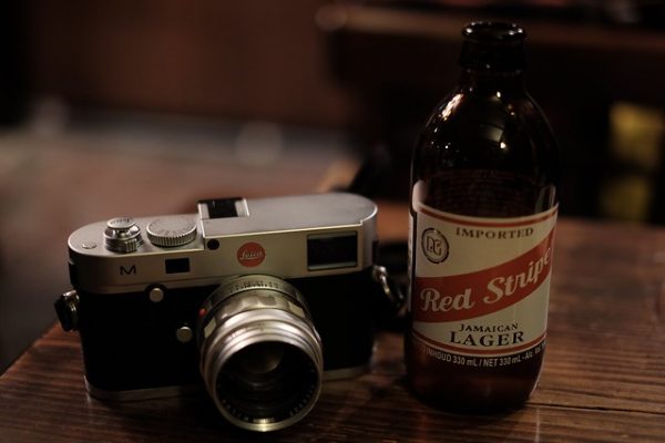Red stripe with Leica
